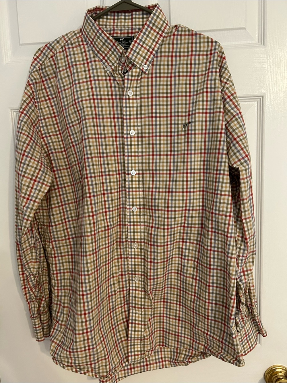 Southern Point Co. Men's Plaid Button-Down Shirt - Tan Multi